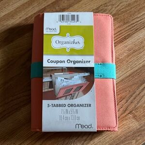 Mead Coral and Teal Coupon Organizer